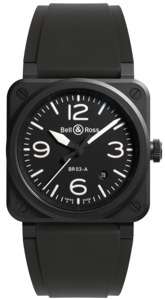 Bell & Ross NEW BR 03 Black Matte 41mm BR03A-BL-CE/SRB