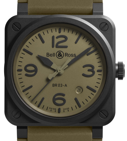 Bell & Ross New BR 03 Military Ceramic 41mm BR03A-MIL-CE/SRB