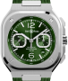 Bell & Ross BR 05 Chrono Green Steel 42mm BR05C-GN-ST/SRB
