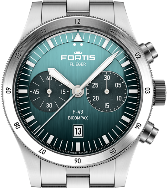 Fortis Flieger F-43 Bicompax Petrol F4240008