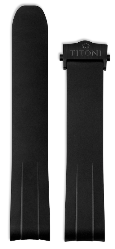 Titoni Seascoper Kautschukband 20mm inkl. Faltschliesse 81.83600 BK