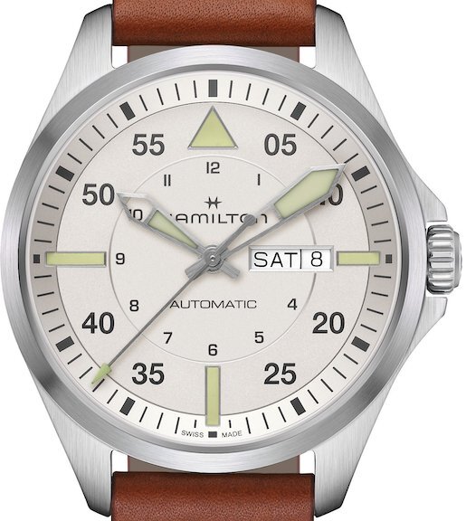Khaki Aviation Pilot Day Date Auto 42mm H64635550