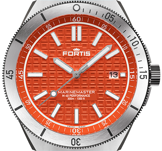 Fortis Marinemaster M-40 Amber Orange Horizon Strap F8120024
