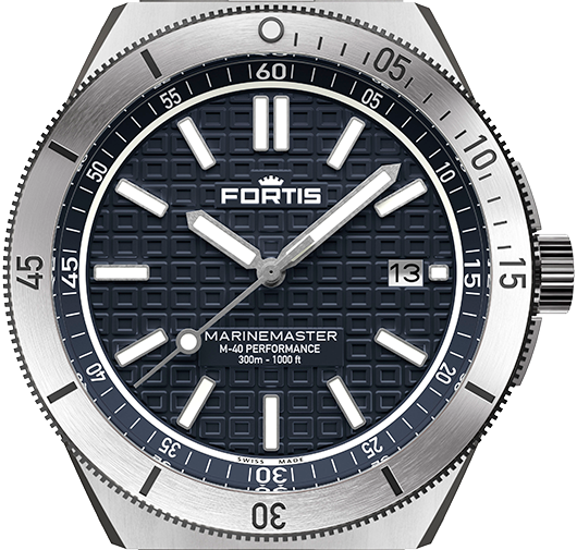 Fortis Marinemaster M-40 Gravity Black on Block Bracelet F8120027