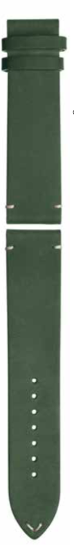 Union Glashütte Kalbslederband Nubuk grün normal 21/20mm D610004069