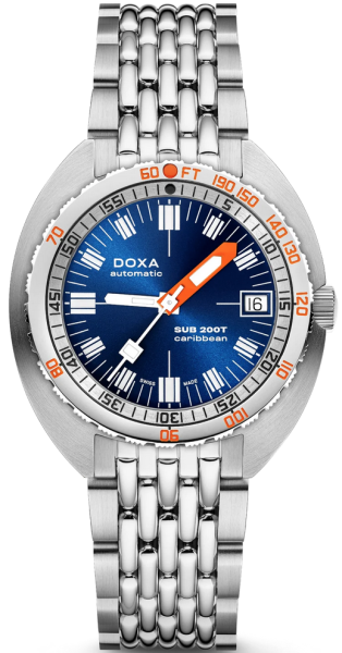 Doxa Sub 200T Caribbean Sunray Blue 804.10.201S.10