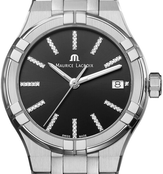 Maurice Lacroix Aikon Damenuhr mit Diamanten AI1106-SS002-350-1 CPO
