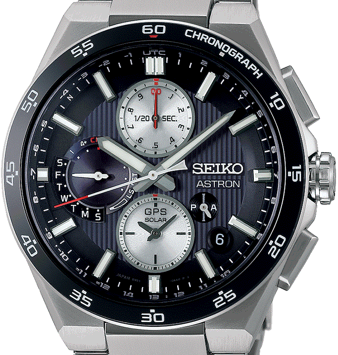 Seiko Astron Solar GPS Solar Dual Time Chronograph SSH151J1
