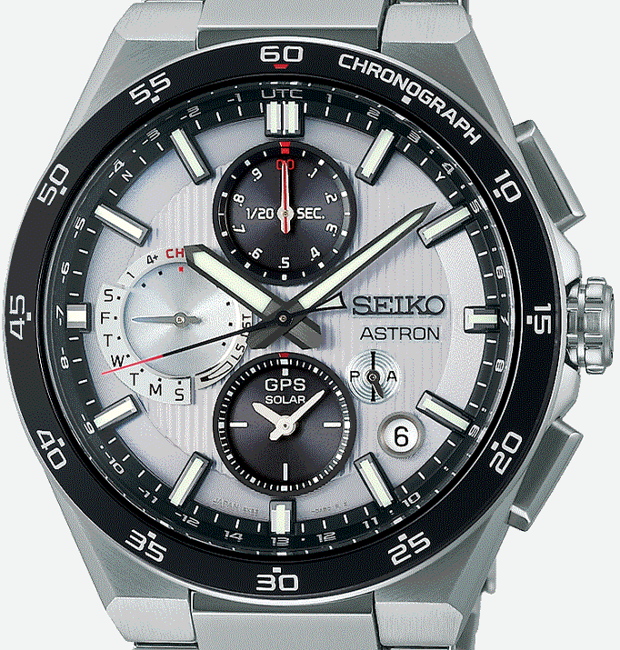 Seiko Astron Solar GPS Solar Dual Time Chronograph SSH153J1