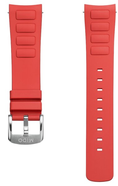 Mido Multifort TV Kautschukband rot TV M852.019.158