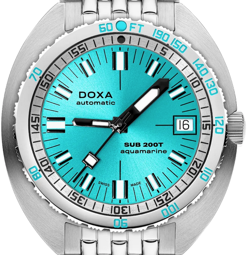Doxa Sub 200T Aquamarine Sunray Blue 804.10.241S.10