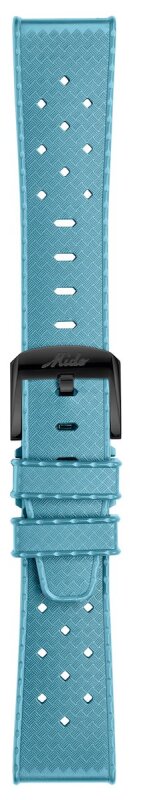 Mido Ocean Star Captain Kautschukband blau 21mm M603019086