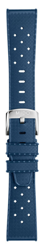 Mido Ocean Star Captain Kautschukband blau 21mm M603018640