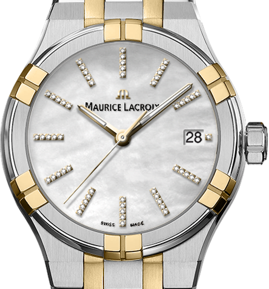 Maurice Lacroix Aikon Damenuhr mit Diamanten AI1106-PVY13-170-1