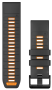 Garmin QuickFit® 26mm Graphite/Spark Orange Silikon 010-13393-05