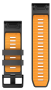 Garmin QuickFit® 26mm Graphite/Spark Orange Silikon 010-13393-05