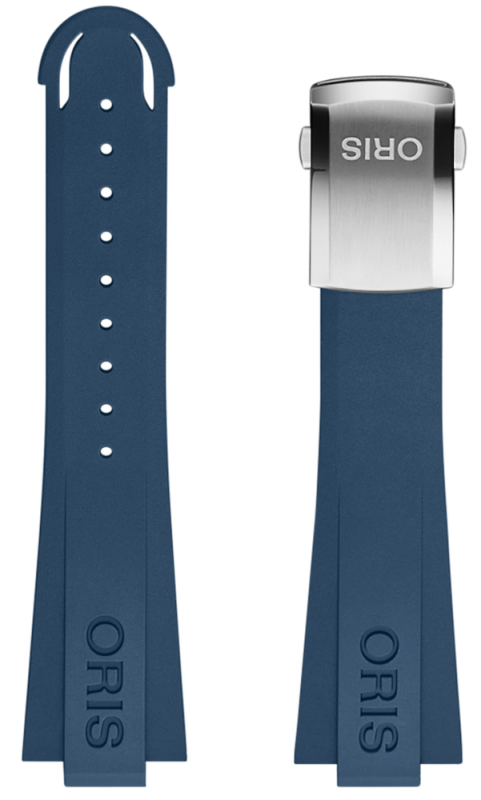 Oris Aquis Kautschukband blau inkl. Schliesse 22mm 07 4 22 35FC