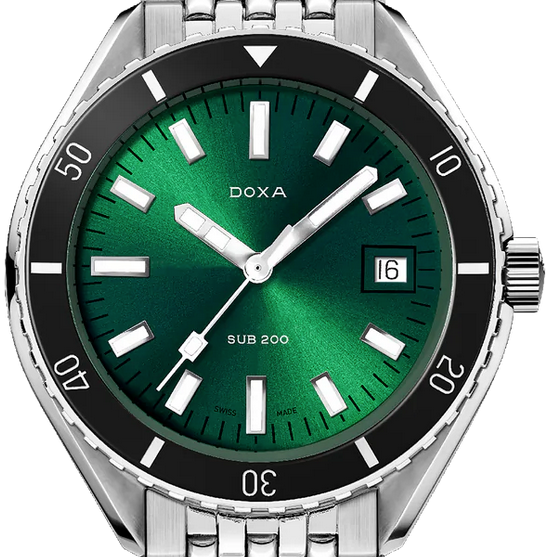 Doxa Sub 200 Sea Emerald Sunray-finished Automatik...