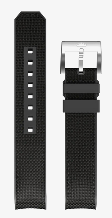 Fortis B-42 Fiber Black Hybridband mit Titan Dornschliesse 20mm B7000012