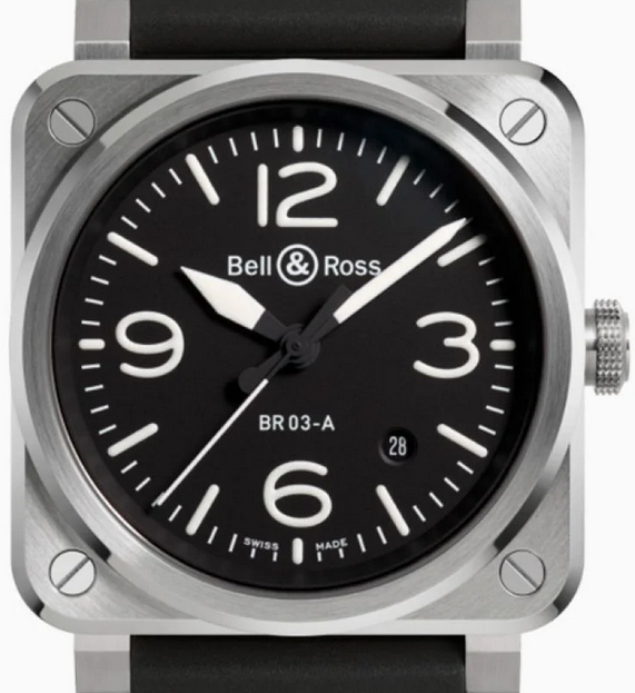 Bell & Ross BR-03 Black Steel 41mm BR03A-BL-ST/SRB