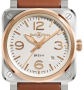 Bell & Ross BR-03 White Steel & Gold 41mm BR03A-WH-STPG/SCA