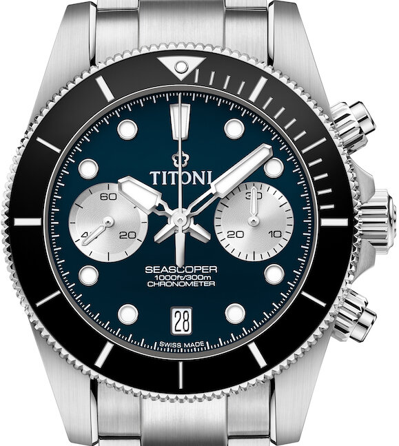 Titoni Seascoper 300 Bi-Compax Chronograph 94300 S-BK-732