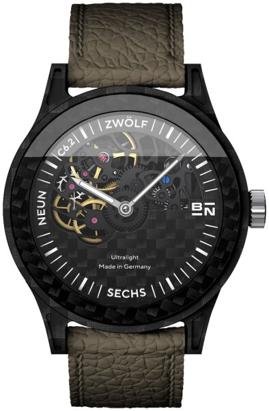 Blin Carbonuhr Skeleton Handaufzug 45mm C6.2