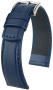 Hirsch Uhrenarmband Leder Runner blau 22mm 04002080-2-22