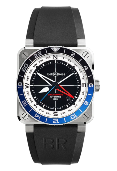 Bell & Ross GMT Compass Automatik 43mm BR0393-COM-ST/SRB