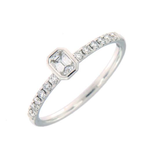 Alberti Weißgold Ring mit Diamanten 9113/AW