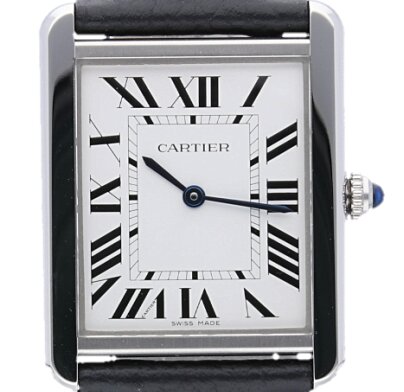 Cartier Tank Solo Leder schwarz WSTA0028