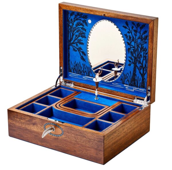 Wolf Balet Musical Jewelery Box – Swan Lake Walnut...