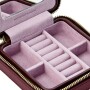 Wolf X LIBERTY Ianthe Small Travel Jewellery Zip Case - Burgundy 381327