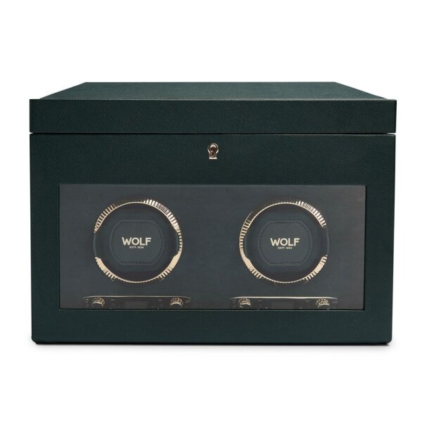 Wolf British Racing Double Watch Winder with Storage 792241