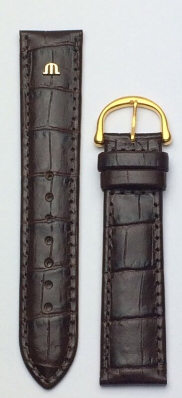 Maurice Lacroix Les Classiques Lederband Kroko imit.dunkelbraun 20mm XL 2930-