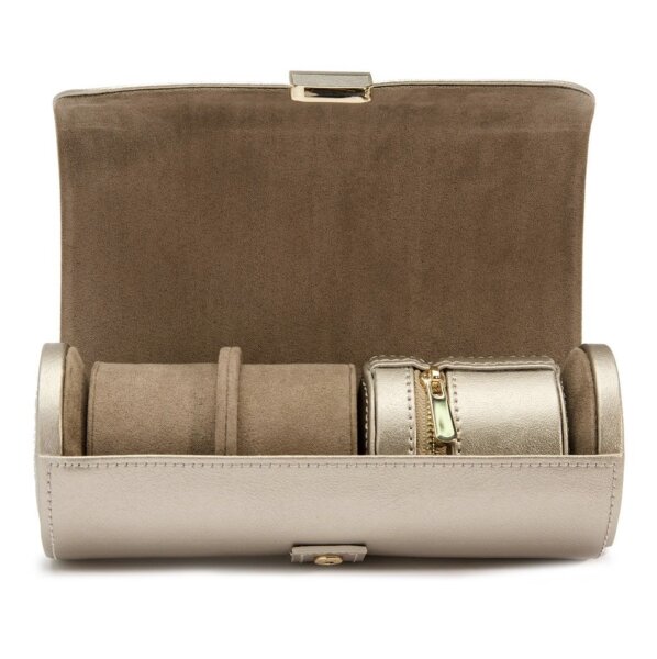 Wolf Palermo Double Watch Roll with Jewellery Pouch 213978
