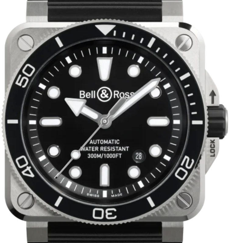 Bell & Ross BR-03 Diver Black Steel 42mm BR03A-D-BL-ST/SRB
