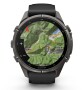 Garmin Fenix 9 Pro Carbongrau DLC Titan mit Silikon-Armband Schwarz/Kieselgrau 43mm 010-04335-11