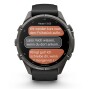 Garmin Fenix 9 Pro Carbongrau DLC Titan mit Silikon-Armband Schwarz/Kieselgrau 43mm 010-04335-11