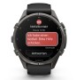 Garmin Fenix 9 Pro Carbongrau DLC Titan mit Silikon-Armband Schwarz/Kieselgrau 43mm 010-04335-11