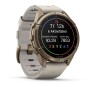 Garmin Fenix 9 Pro Autumn Gold Titan mit Leder-Armband Bone 43mm 010-04335-41