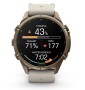 Garmin Fenix 9 Pro Autumn Gold Titan mit Leder-Armband Bone 43mm 010-04335-41
