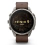 Garmin Fenix 9 Pro Titan mit Leder-Armband Walnuss 47mm 010-04336-41