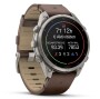 Garmin Fenix 9 Pro Titan mit Leder-Armband Walnuss 47mm 010-04336-41