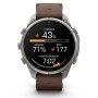 Garmin Fenix 9 Pro Titan mit Leder-Armband Walnuss 47mm 010-04336-41