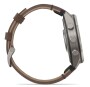 Garmin Fenix 9 Pro Titan mit Leder-Armband Walnuss 47mm 010-04336-41