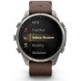 Garmin Fenix 9 Pro Titan mit Leder-Armband Walnuss 47mm 010-04336-41