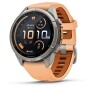 Garmin Fenix 9 Pro Titan mit Silikon-Armband Shell Pink/Autumn Orange 43mm 010-04335-01