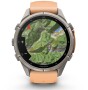 Garmin Fenix 9 Pro Titan mit Silikon-Armband Shell Pink/Autumn Orange 43mm 010-04335-01