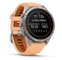 Garmin Fenix 9 Pro Titan mit Silikon-Armband Shell Pink/Autumn Orange 43mm 010-04335-01